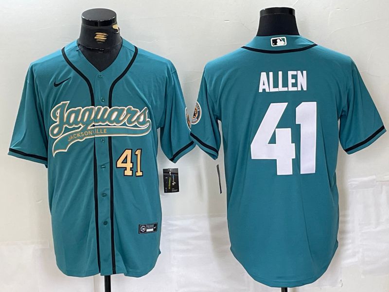 Men Jacksonville Jaguars #41 Allen Green Joint Name 2024 Nike Limited NFL Jersey style 2->atlanta braves->MLB Jersey